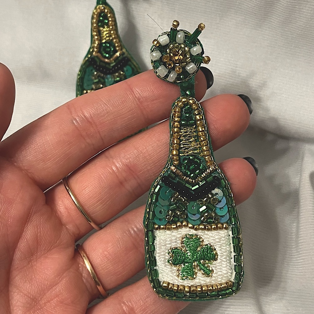 Mardi Gras/Saint Patrick’s handmade Earrings
